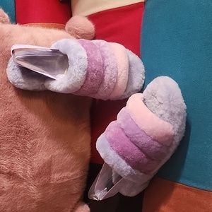 Ugg Yeah Slides size 11 purple and pink NWOT